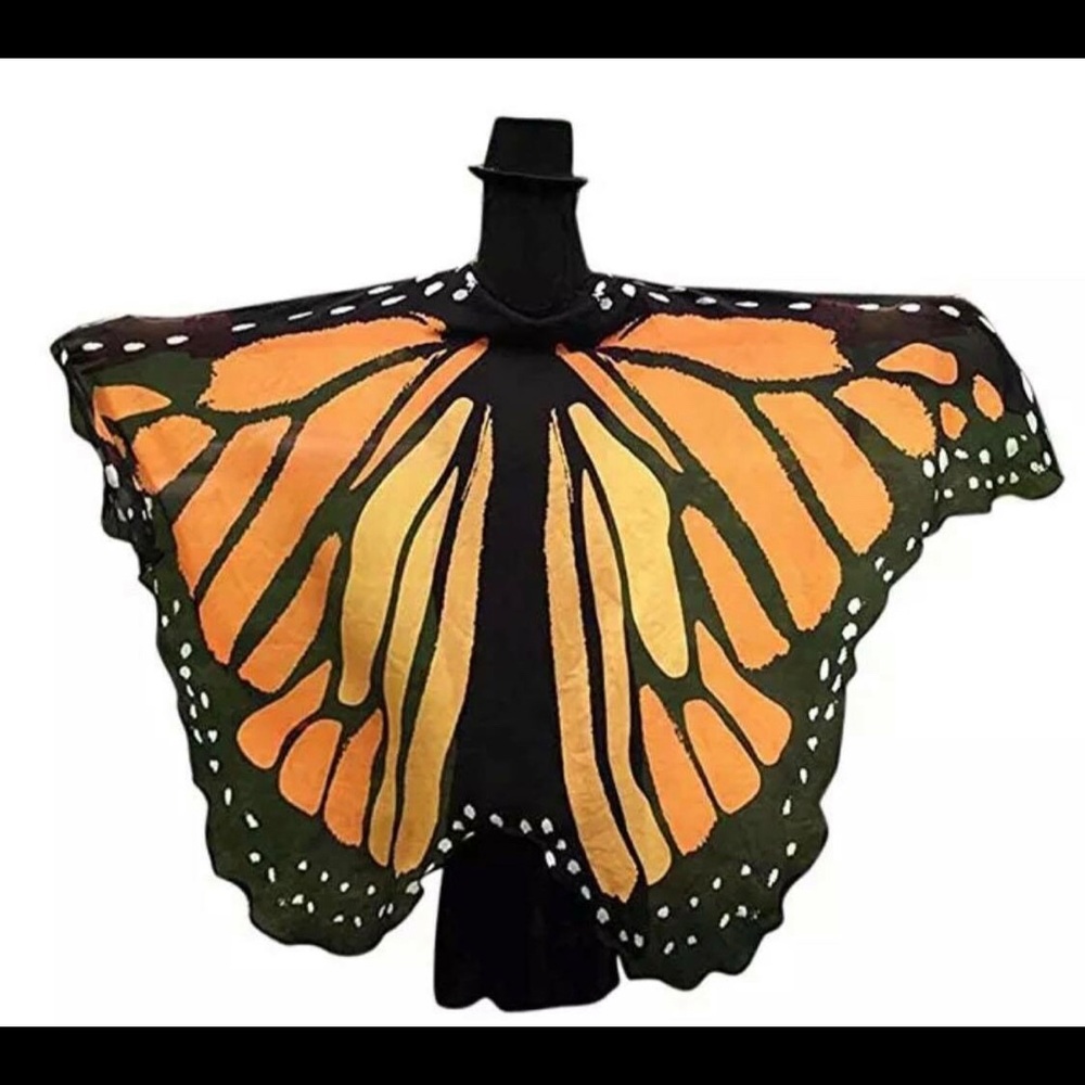 Brand New Full Length Polyester Butterfly Scarf - Picture 4 of 8